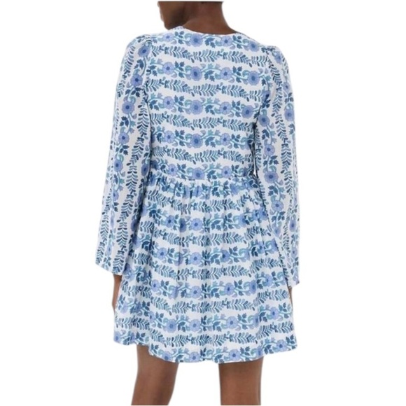 NWT Alix of Bohemia Silvie Iris Ivy Cotton Mini Dress Blue Size XS - Picture 15 of 15